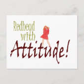 Roodharige met houding briefkaart (Voorkant)