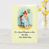 Roodharige Moeder Liefde Kaart (Gele Bloem)