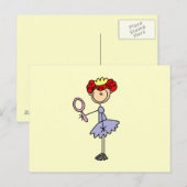 Roodharige Prinses Briefkaart (Voorkant / Achterkant)