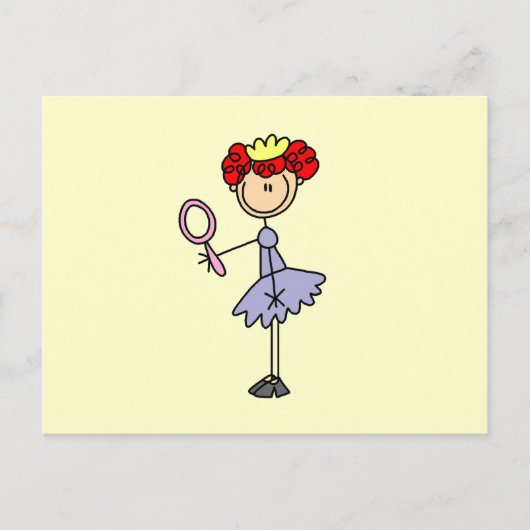 Roodharige Prinses Briefkaart (Voorkant)