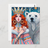 Roodharige prinses en het Polar Beer Briefkaart (Voorkant / Achterkant)