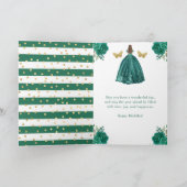 Roodharige Prinses Groene Jurk Verjaardag Kaart (Binnen)