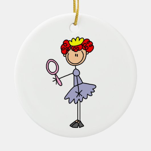 roodharige prinses keramisch ornament (Voorkant)