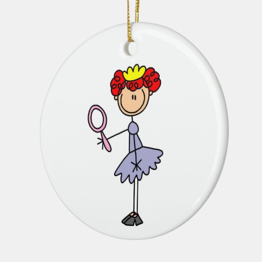 roodharige prinses keramisch ornament (Links)