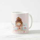 Roodharige Roze Rozen Ontspanbad Koffiemok (Voorkant rechts)