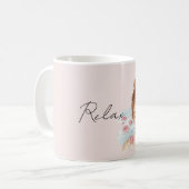 Roodharige Roze Rozen Ontspanbad Koffiemok (Voorkant links)