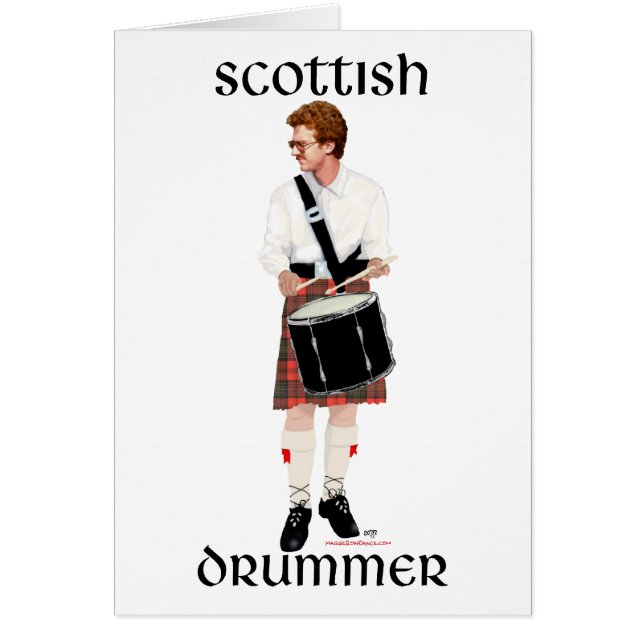 Roodharige Schotse Drummer (Voorkant)