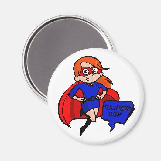 roodharige super mama magneet (Voorkant / Achterkant)
