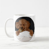 Roodharige Toy Poodle Mok - Met Teddybeer (Links)