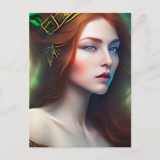 Roodharige Vrouw Postkaart (Voorkant)