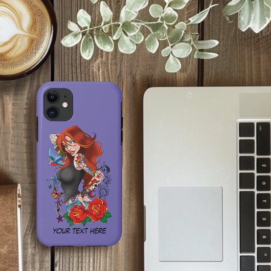 Roodharige Vrouw Tattoos Case-Mate iPhone Case