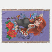 Roodharige Vrouw Tattoos Deken (Voorkant)