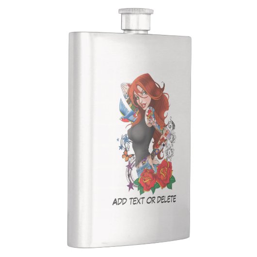 Roodharige Vrouw Tattoos Flacon (Rechts)