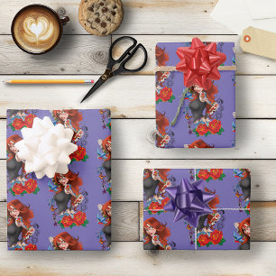 Roodharige Vrouw Tattoos Inpakpapier Vel