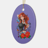 Roodharige Vrouw Tattoos Keramisch Ornament (Links)