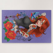 Roodharige Vrouw Tattoos Legpuzzel (Horizontaal)