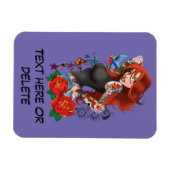 Roodharige Vrouw Tattoos Magneet (Horizontaal)