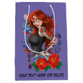 Roodharige Vrouw Tattoos Medium Cadeauzakje (Voorkant)