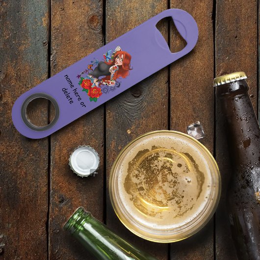 Roodharige Vrouw Tattoos Speed Flessenopener