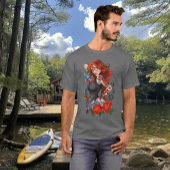 Roodharige Vrouw Tattoos T-shirt