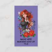 Roodharige Vrouw Tattoos Visitekaartje (Voorkant)