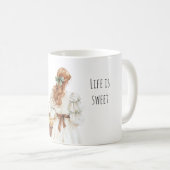Roodharige vrouwelijke baby kuikens koffiemok (Voorkant rechts)