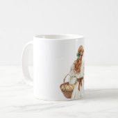 Roodharige vrouwelijke baby kuikens koffiemok (Voorkant links)