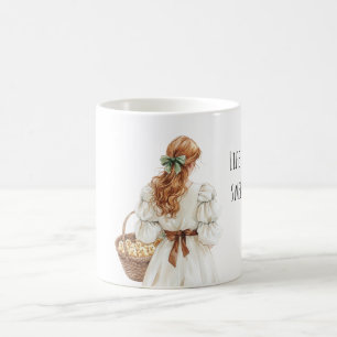 Roodharige vrouwelijke baby kuikens koffiemok