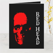 Roodharige Wenskaart Kaart (Gele Bloem)