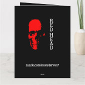 Roodharige Wenskaart Kaart (Achterkant)