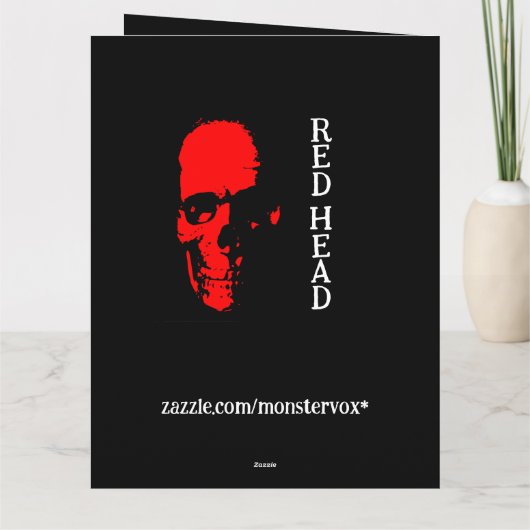 Roodharige wenskaart kaart (Achterkant)