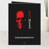 Roodharige wenskaart kaart (Achterkant)