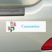 Roodharige Zeemeermin Prinses Thunder_Cove Bumpersticker (Op auto)