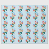 Roodharige Zeemeermin Prinses Thunder_Cove Cadeaupapier (Vlak)