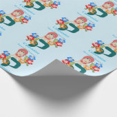 Roodharige Zeemeermin Prinses Thunder_Cove Cadeaupapier (Hoek)