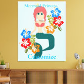 Roodharige Zeemeermin Prinses Thunder_Cove Canvas Afdruk (Insitu (Woonkamer))