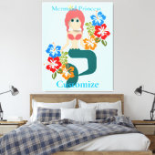 Roodharige Zeemeermin Prinses Thunder_Cove Canvas Afdruk (Insitu (Slaapkamer))