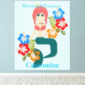 Roodharige Zeemeermin Prinses Thunder_Cove Canvas Afdruk (Insitu (Houten vloer))