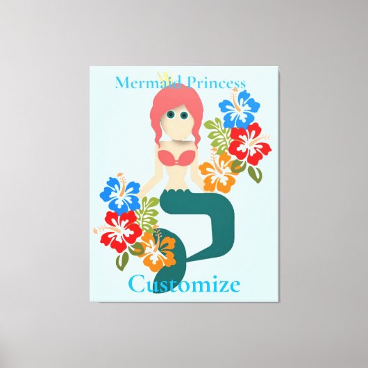 Roodharige Zeemeermin Prinses Thunder_Cove Canvas Afdruk (Voorkant)