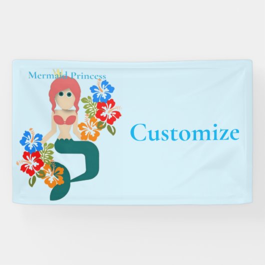 Roodharige Zeemeermin Prinses Thunder_Cove Spandoek (Horizontaal)