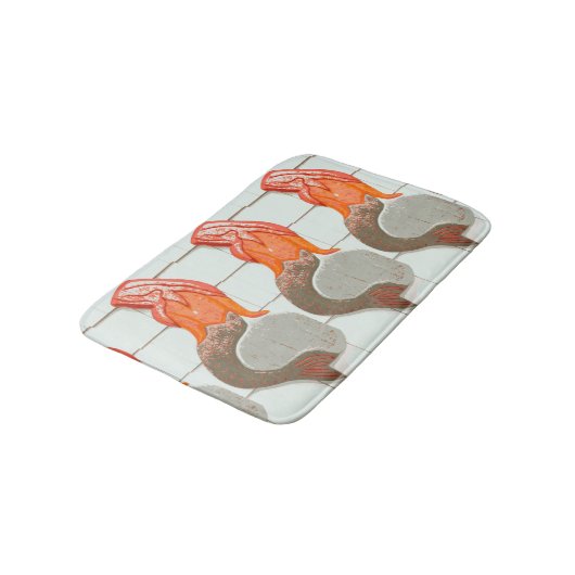 roodharige zeemeerminnen badmat (Gekanteld)