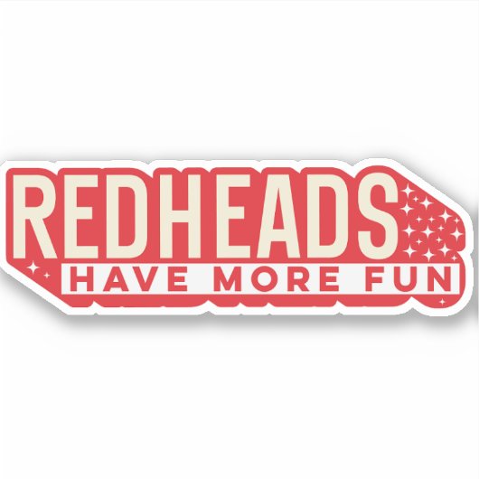 Roodharigen hebben meer plezier Sticker (Voorkant)