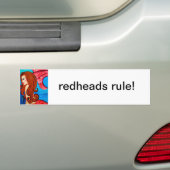 Roodharigen regelen bumpersticker (Op auto)