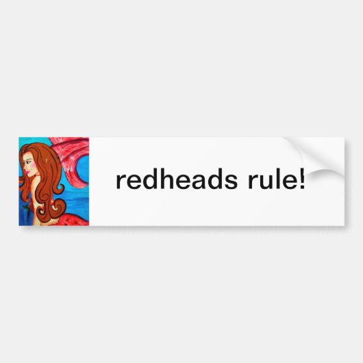Roodharigen regelen bumpersticker (Voorkant)