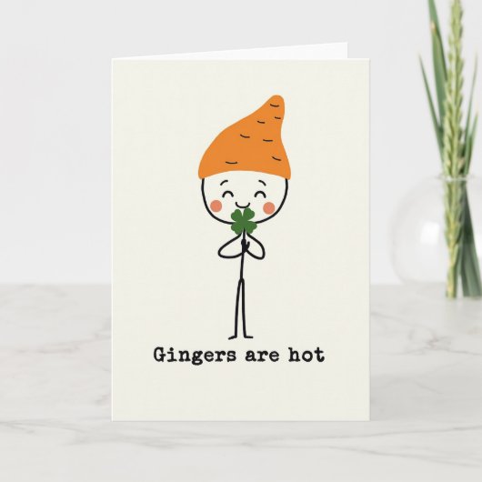 Roodharigen zijn heet Funny Art Kaart (Voorkant)