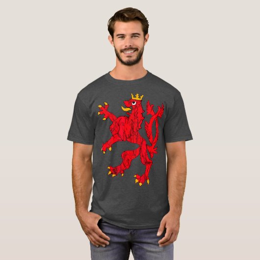 roodharingrest van de luxemburgse letzebuerg Pride T-shirt (Voorkant volledig)
