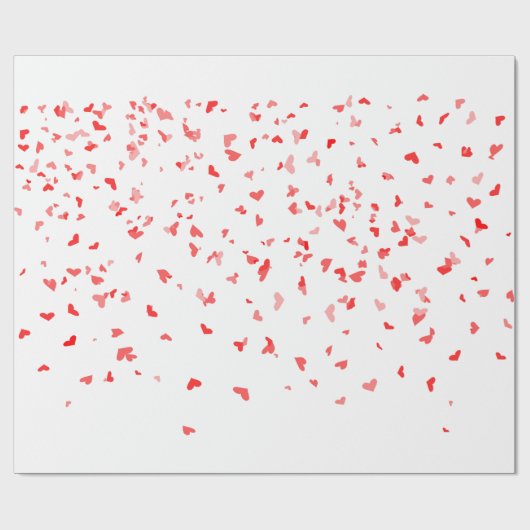 Roodharten overal cadeaupapier (Vlak)