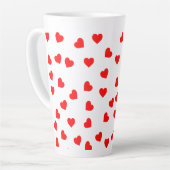 Roodharten spelen latte mok (Linkerhoek)