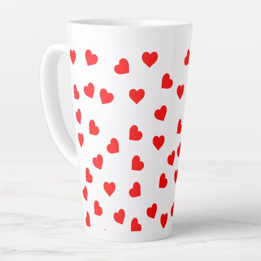 Roodharten spelen latte mok (Linkerhoek)