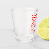 Roodharten spelen shot glas (Links)